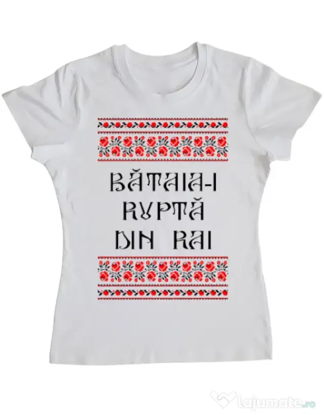 Tricou ADLER dama Bataia e rupta din rai Alb