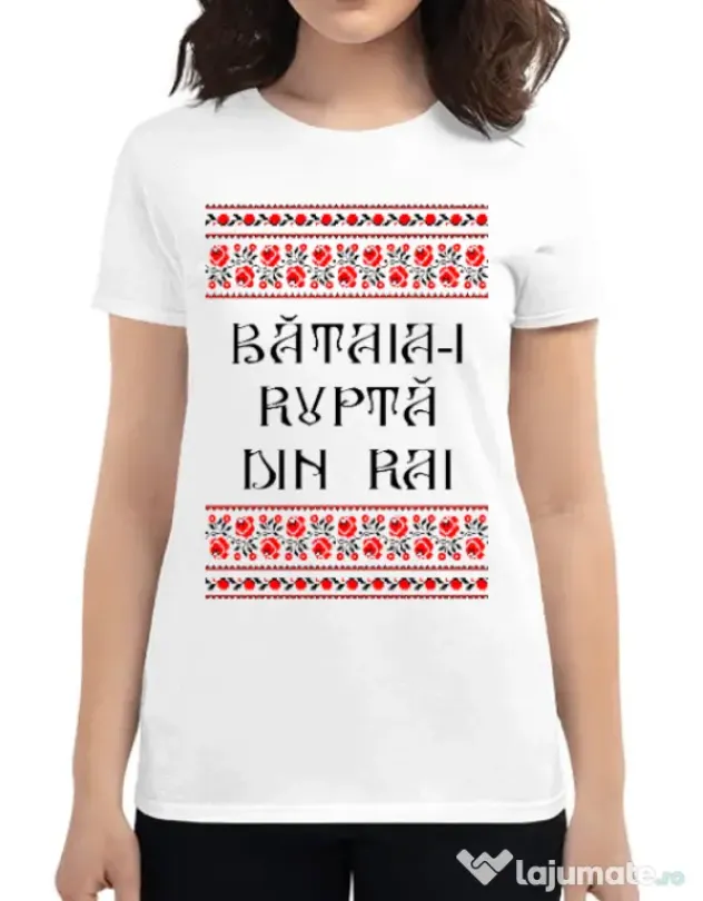 Tricou ADLER dama Bataia e rupta din rai Alb