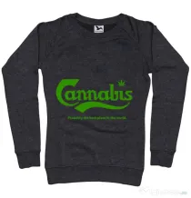 Bluza ADLER dama Cannabis Negru melanj