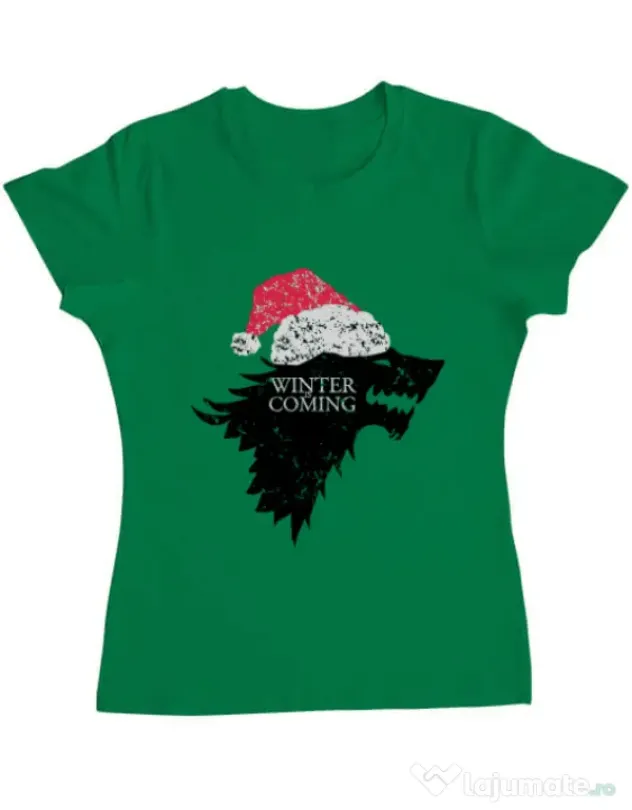Tricou ADLER dama Christmas is coming Verde mediu