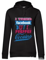 Hoodie dama cu gluga I tried Bacebook Negru