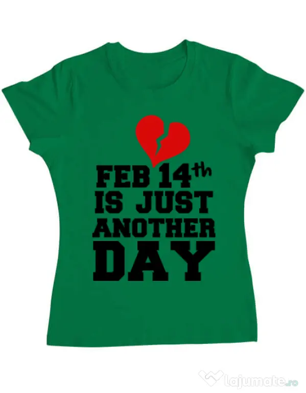 Tricou ADLER dama 14 Februarie Verde mediu