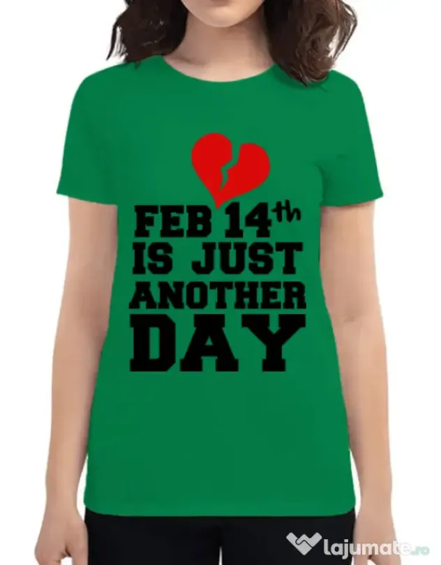 Tricou ADLER dama 14 Februarie Verde mediu