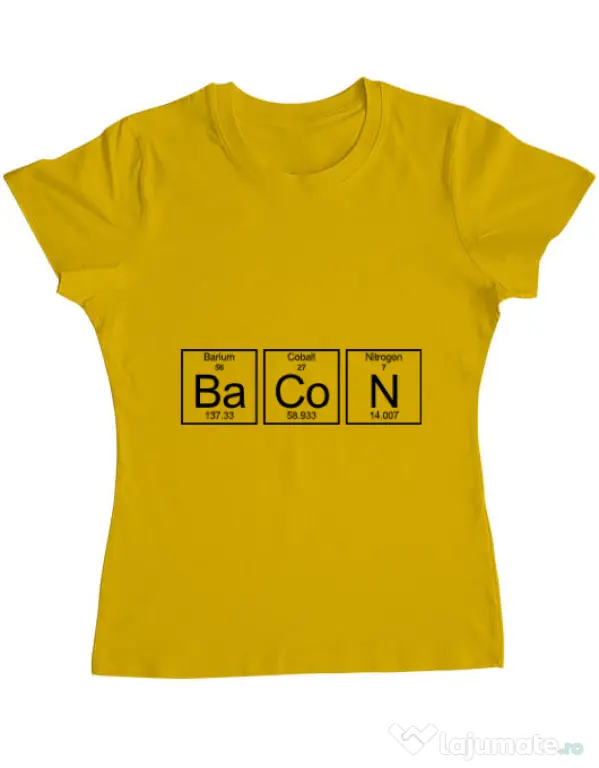 Tricou ADLER dama Bacon formula Galben