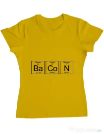Tricou ADLER dama Bacon formula Galben