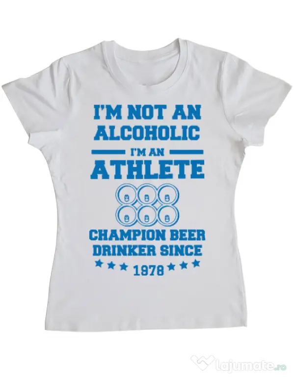 Tricou ADLER dama Beer champion Alb