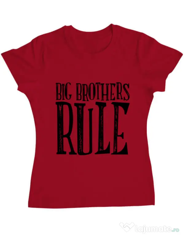 Tricou ADLER dama Big brothers rule Rosu