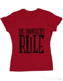 Tricou ADLER dama Big brothers rule Rosu