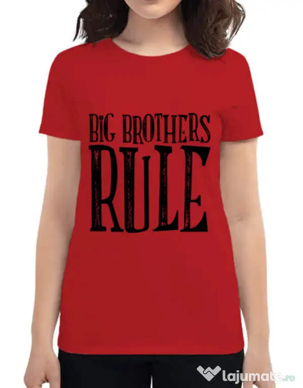 Tricou ADLER dama Big brothers rule Rosu