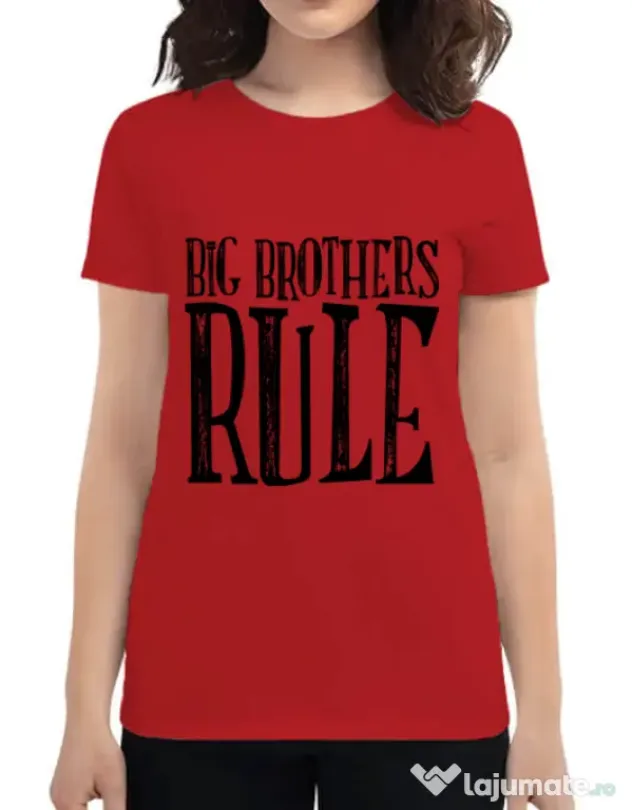 Tricou ADLER dama Big brothers rule Rosu