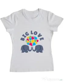 Tricou ADLER dama Big love Alb