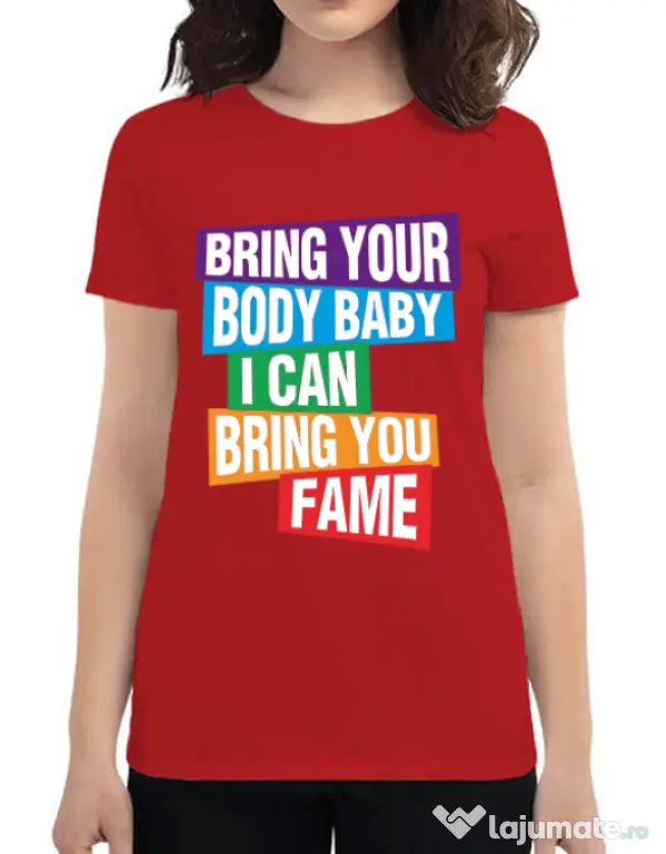 Tricou ADLER dama Bring your body Rosu