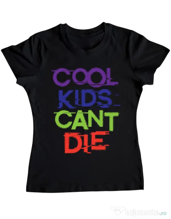 Tricou ADLER dama Cool kids Negru