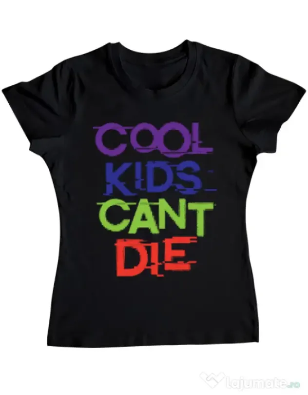 Tricou ADLER dama Cool kids Negru