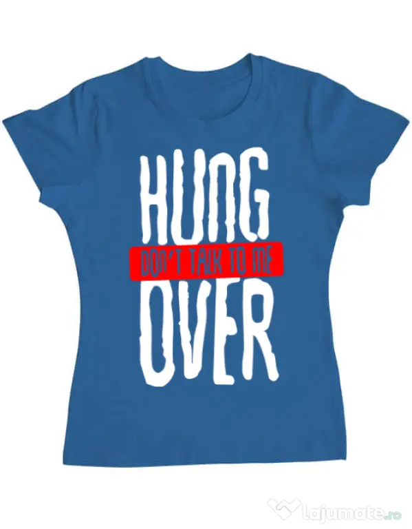 Tricou ADLER dama Don't talk to me Albastru azuriu