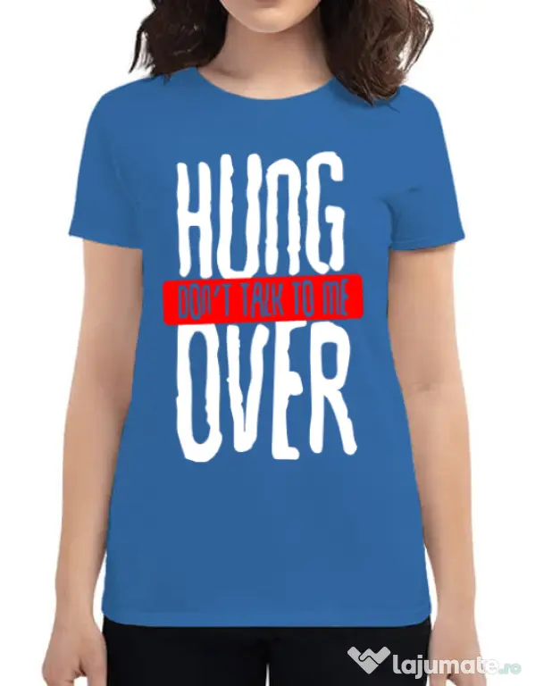 Tricou ADLER dama Don't talk to me Albastru azuriu