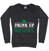 Bluza ADLER dama Drink up bitches Negru melanj