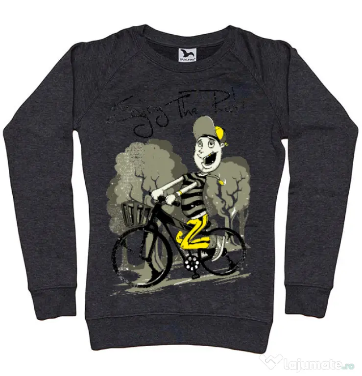 Bluza ADLER dama Enjoy the ride Negru melanj