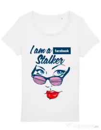 Tricou STANLEY STELLA dama Facebook stalker Alb