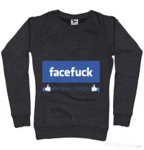 Bluza ADLER dama Facefuck Negru melanj
