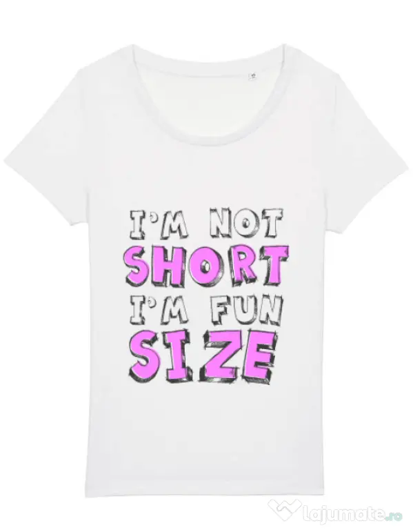 Tricou STANLEY STELLA dama I'm not short Alb