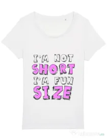 Tricou STANLEY STELLA dama I'm not short Alb