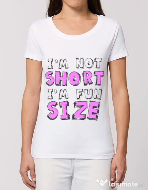 Tricou STANLEY STELLA dama I'm not short Alb