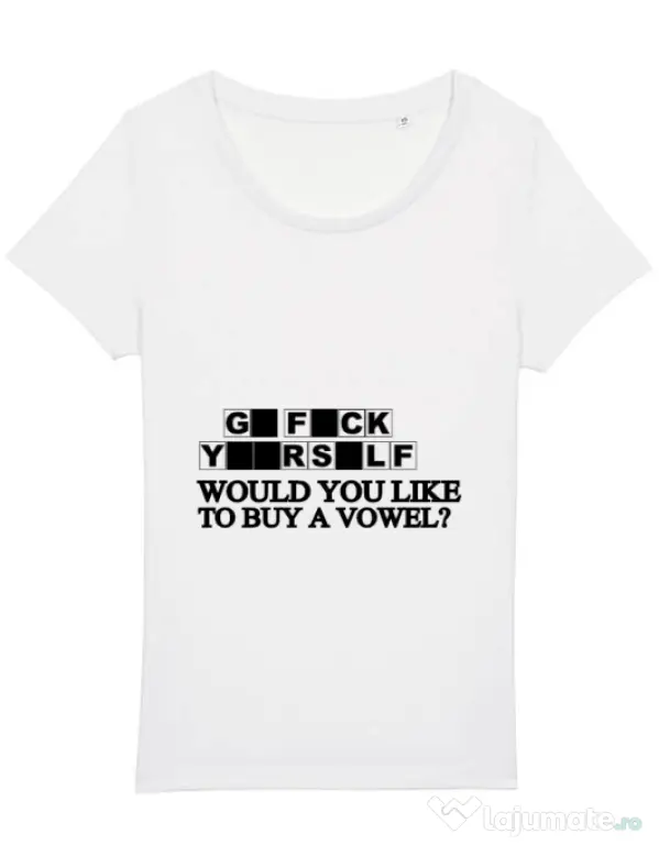 Tricou STANLEY STELLA dama Go fuck yourself Alb