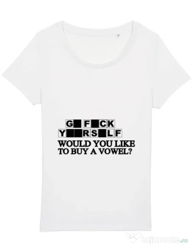Tricou STANLEY STELLA dama Go fuck yourself Alb