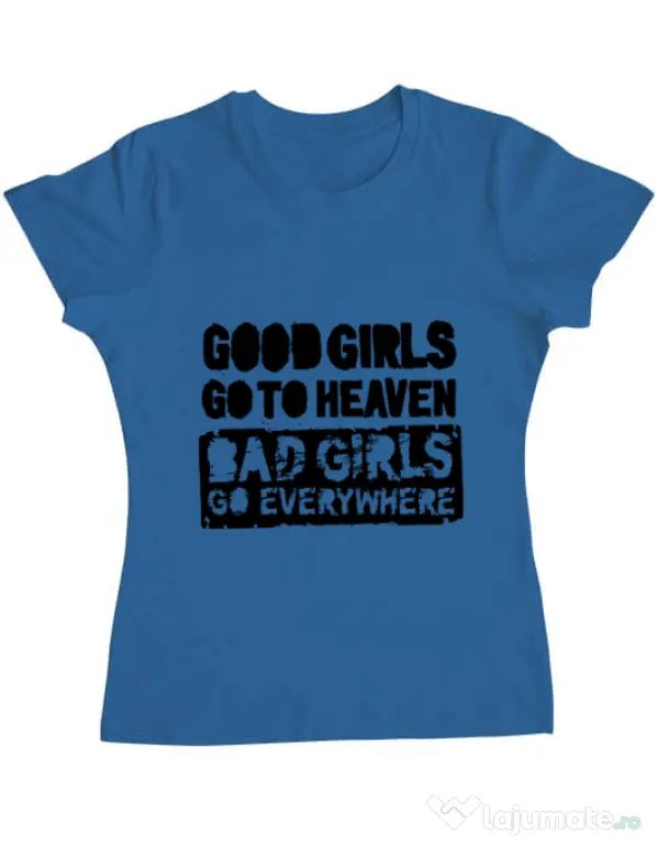 Tricou ADLER dama Good girls Albastru azuriu