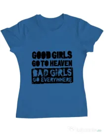 Tricou ADLER dama Good girls Albastru azuriu
