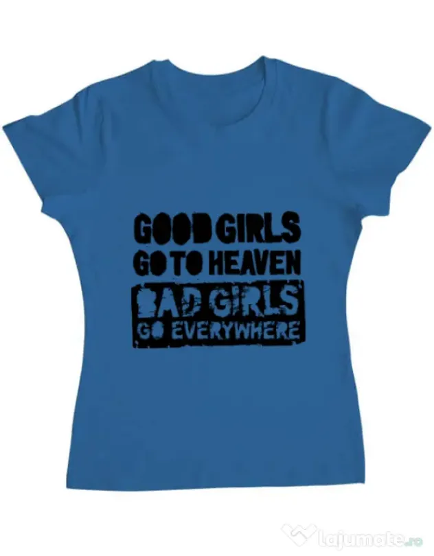 Tricou ADLER dama Good girls Albastru azuriu