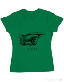 Tricou ADLER dama GTFO Verde mediu