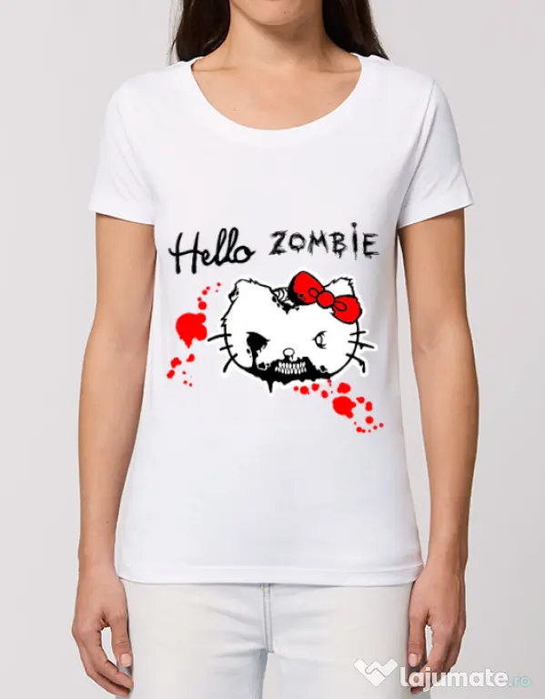 Tricou STANLEY STELLA dama Hello zombie Alb