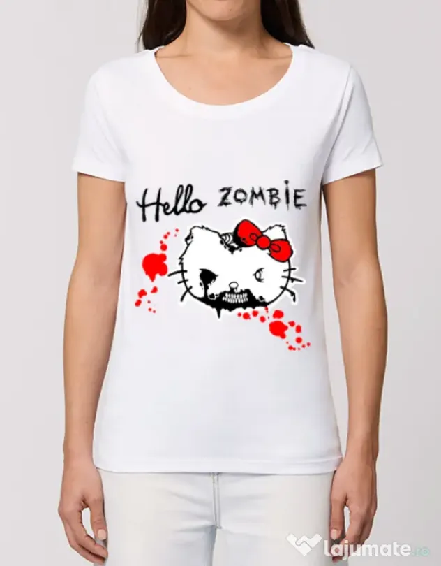 Tricou STANLEY STELLA dama Hello zombie Alb
