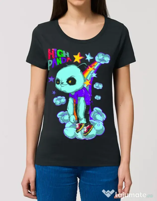 Tricou STANLEY STELLA dama High panda Negru