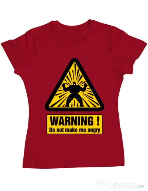 Tricou ADLER dama I become angry Rosu
