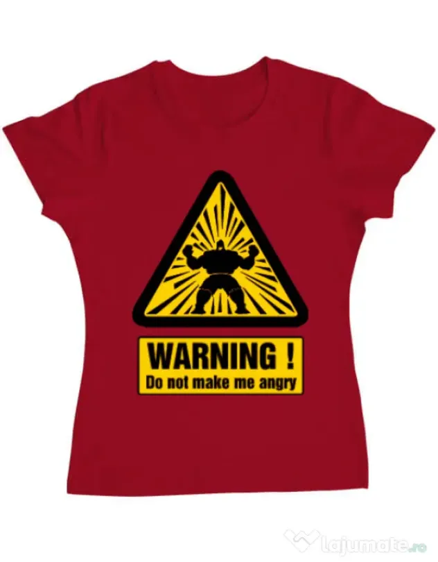 Tricou ADLER dama I become angry Rosu