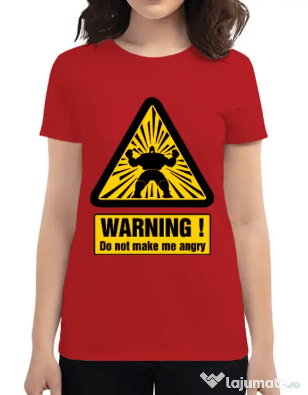 Tricou ADLER dama I become angry Rosu