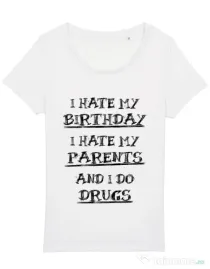 Tricou STANLEY STELLA dama I hate Alb