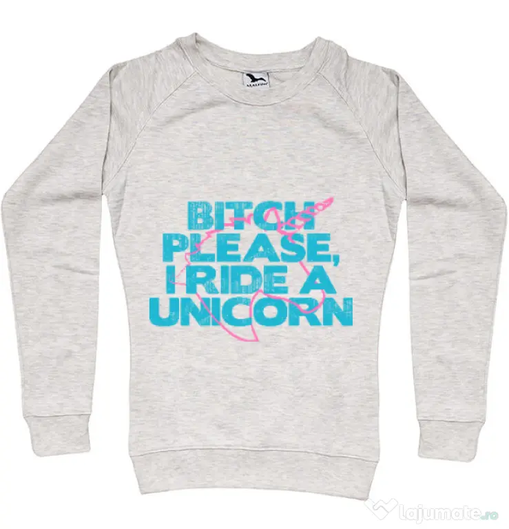 Bluza ADLER dama I ride a unicorn Migdala melanj