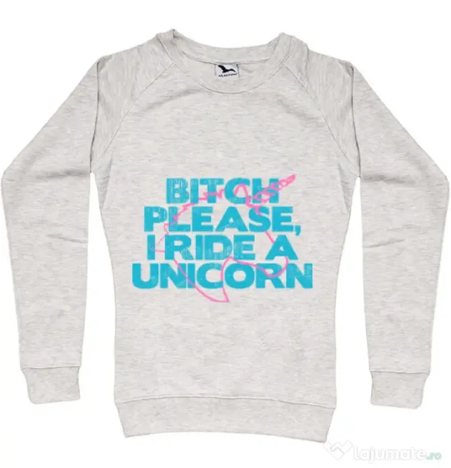Bluza ADLER dama I ride a unicorn Migdala melanj