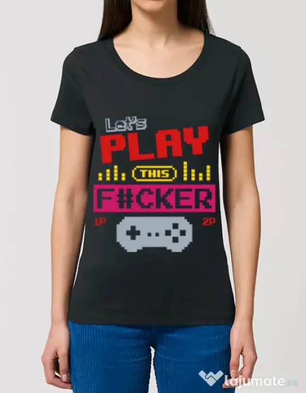 Tricou STANLEY STELLA dama Lets play this Negru
