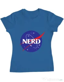 Tricou ADLER dama Nerd Albastru azuriu