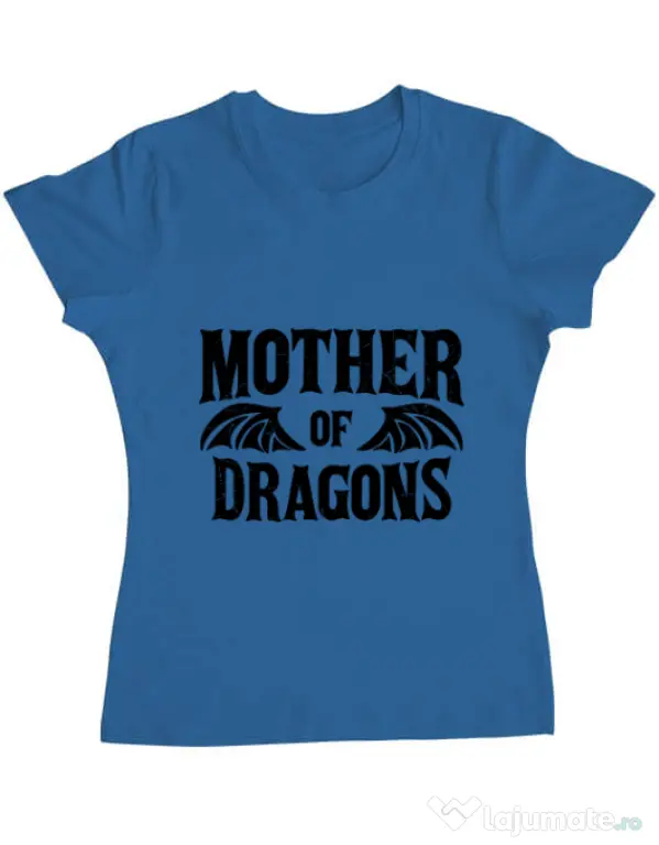 Tricou ADLER dama Mother of dragons 2 Albastru azuriu