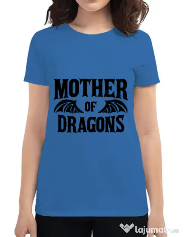 Tricou ADLER dama Mother of dragons 2 Albastru azuriu