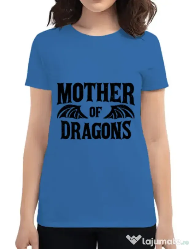 Tricou ADLER dama Mother of dragons 2 Albastru azuriu