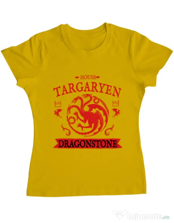 Tricou ADLER dama House Targaryen Galben