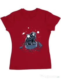 Tricou ADLER dama Across the galaxy Rosu