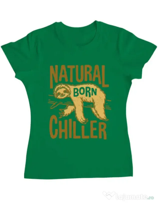 Tricou ADLER dama Natural born chiller Verde mediu